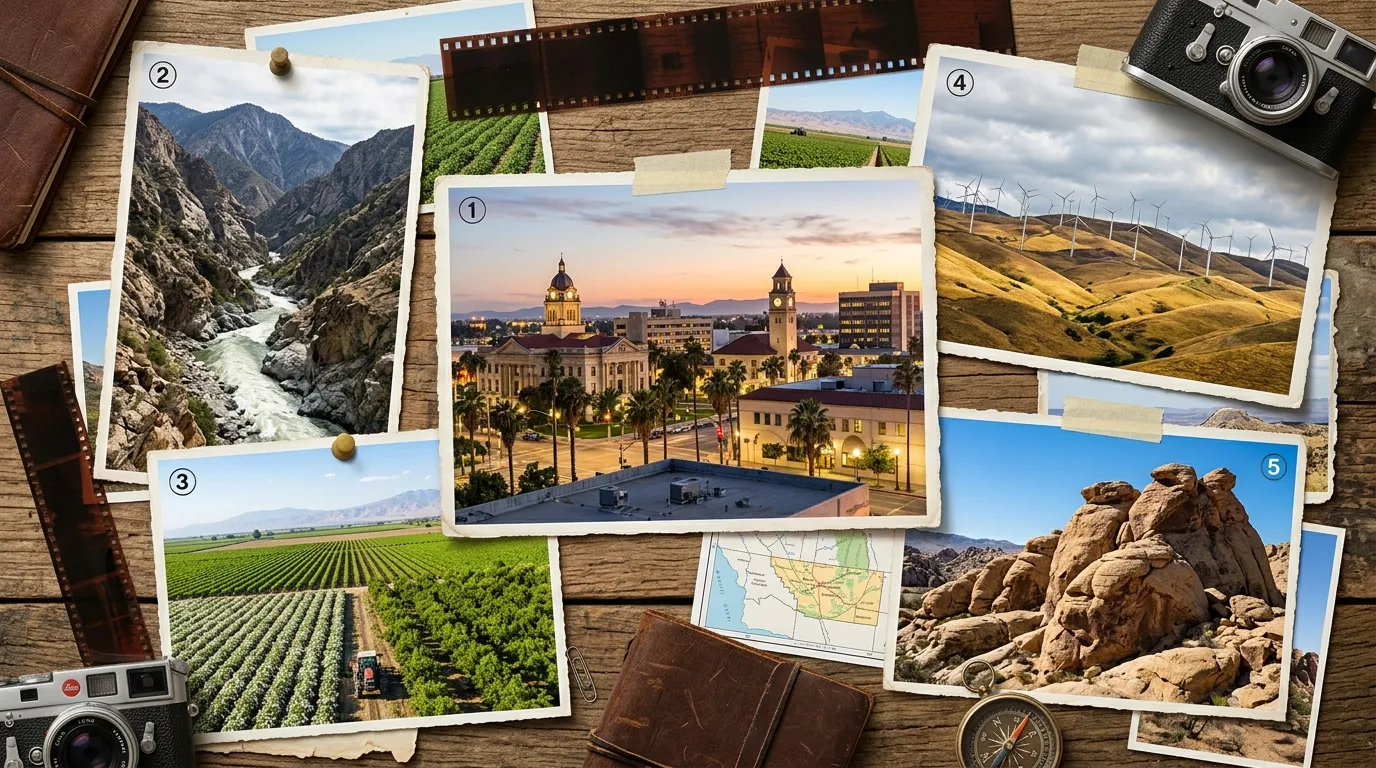 Kern County city, river, mountain, desert, and landscapes